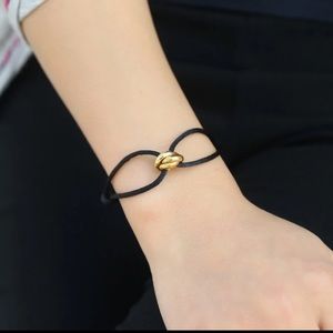 Rope trinity charm bracelet